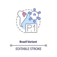 Brazil variant concept icon vector