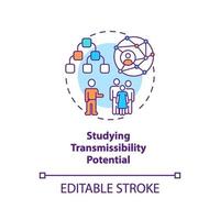 estudiando el icono del concepto de potencial de transmisibilidad vector