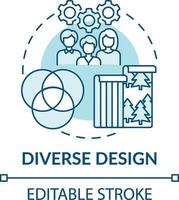 Diverse design concept icon vector