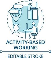 Activity-based working concept icon vector