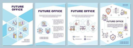Future office brochure template vector