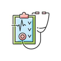 Regular health checkups RGB color icon vector