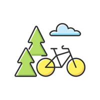 Outdoor activities RGB color icon vector