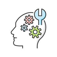 Learning new skills RGB color icon vector