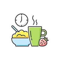 Healthy breakfast RGB color icon vector