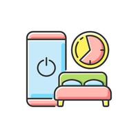 Sleep hygiene RGB color icon vector