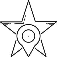 Line icon for starred vector