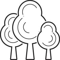 Line icon for trees vector