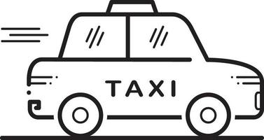 icono de línea para taxi vector