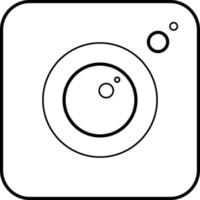 Line icon for camera app vector