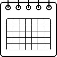 icono de línea para la aplicación de calendario vector