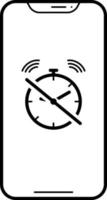 Line icon for silent alarm vector