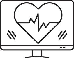 icono de línea para ehealth vector