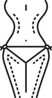 Line icon for plastic surgery vector