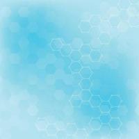 Hexagons of different sizes on a blue background - Vector