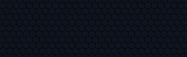 Dark hexagons on a black background - Vector