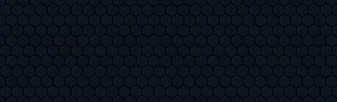 Dark hexagons on a black background - Vector