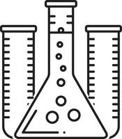 Line icon for test tube vector