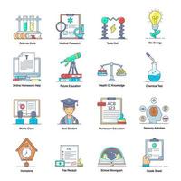 Virtual Learning and Education Elements vector