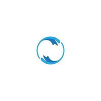 Water Wave Icon Logo Template vector