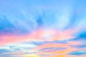 Cloud on sky background at twilight times - Vintage filter processing style photo