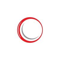 abstract red circle logo vector template