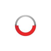 abstract red circle logo vector template