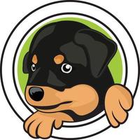 Design of dog head character illustration vector