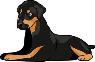 Sitting dog character illustration vector