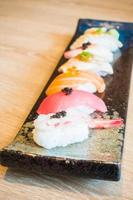 Raw fresh sushi photo