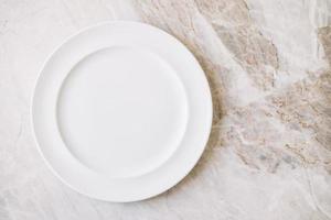 Empty white plate or dish photo