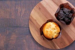 Muffins on table photo