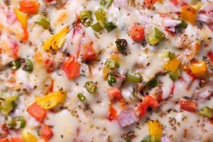 Close up of veggie cheese pizza photo
