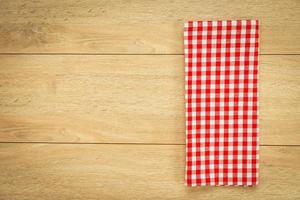 Kitchen cloth on wood table photo