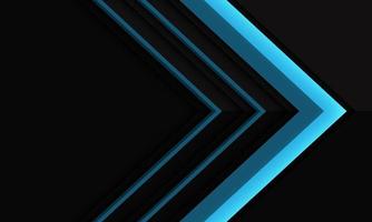 Abstract blue arrow direction on black metallic shadow with blank space design modern futuristic background vector illustration.