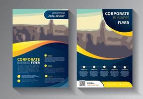 Brochure design, cover modern layout, annual report, poster, flyer in A4 with colorful triangles, geometric shapes for tech, science, market with light background vector