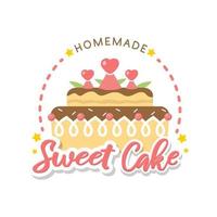 Sweet bakery and bread labels design for sweets shop, cake, cafe vector