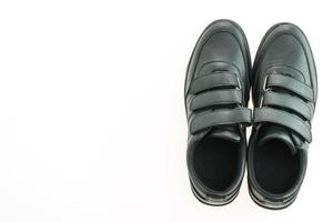 Beautiful black leather shoes photo