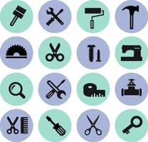 Icons tools. A set of flat computer icons. Interface Icons. Internet icons. Construction Tools icons vector