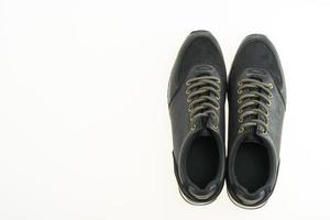 Beautiful black leather shoes photo