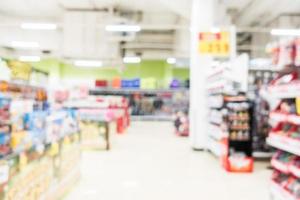 Abstract blur supermarket and retail store photo