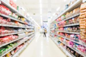 Abstract blur supermarket and retail store photo