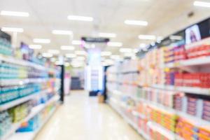 Abstract blur supermarket and retail store photo