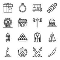 London Events and Elements icon set vector