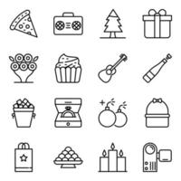 Party and Event Accessories icon set vector