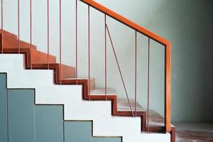 Textura abstracta y fondo de escalones y escaleras de hormigón foto