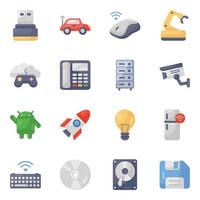 Modern Electronic Devices icon set
