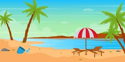 Beach Background Design landscape vector