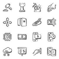 Business Strategies and Finance icon set vector