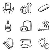 Education and Study Elements icon set vector